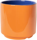 Bloempot - blauw/oranje/roze -15 cm
