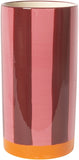 Vaas met strepen - oranje/roze/burgundy