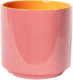 Bloempot - oranje/roze/burgundy - 12 cm